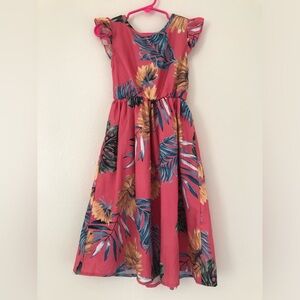 Toddler Girl Colorful Midi Dress Size 4-5T Elastic Waistband Lightweight